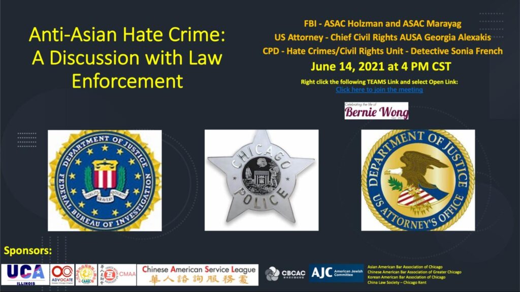Discussion with Law Enforcement on Anti-Asian Hate Crime, June 14