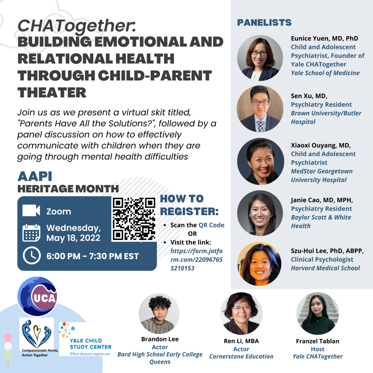 UCA WAVES and Yale CHATogether webinar: Building Emotional and Relational Health Through Child-Parent Theater